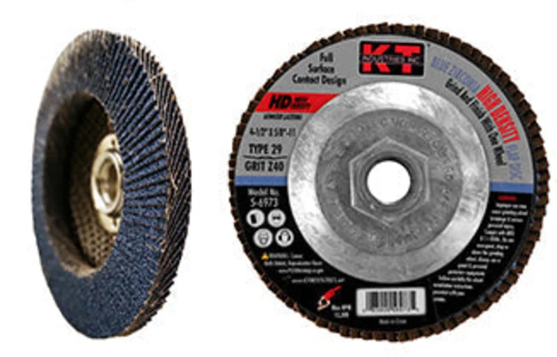 K-T Industries 4.5" X 5/8-11" X 40g T29 Hd Bz Flap Disc