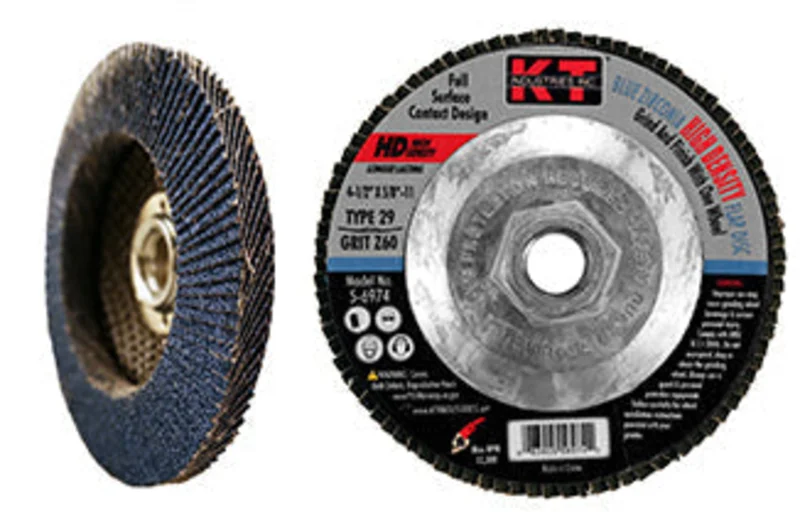K-T Industries 4.5" X 5/8-11" X 60g T29 Hd Bz Flap Disc