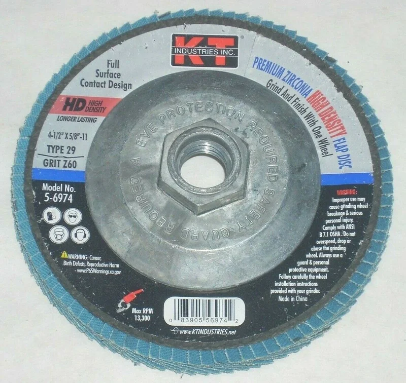 K-T Industries 4.5" X 7/8" X 60g T27 Bz Flap Disc