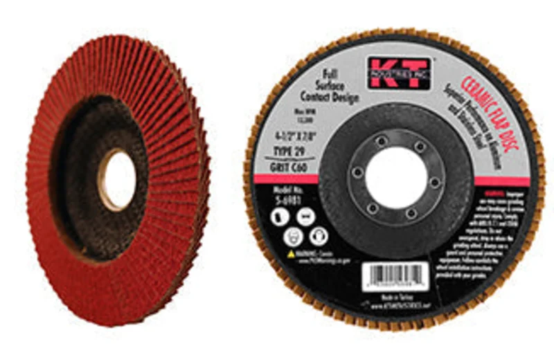 K-T Industries 4.5" X 7/8" X 60g T29 Ceramic Flap Disc