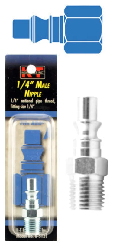 K-T Industries Aro 1/4'' Male Npt 1/4'' Nipple