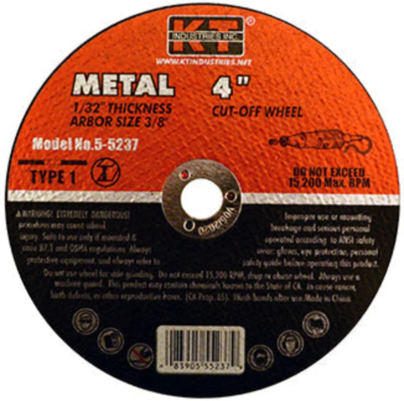K-T Industries Cutting Wheel 4" X 1/32" X 3/8"