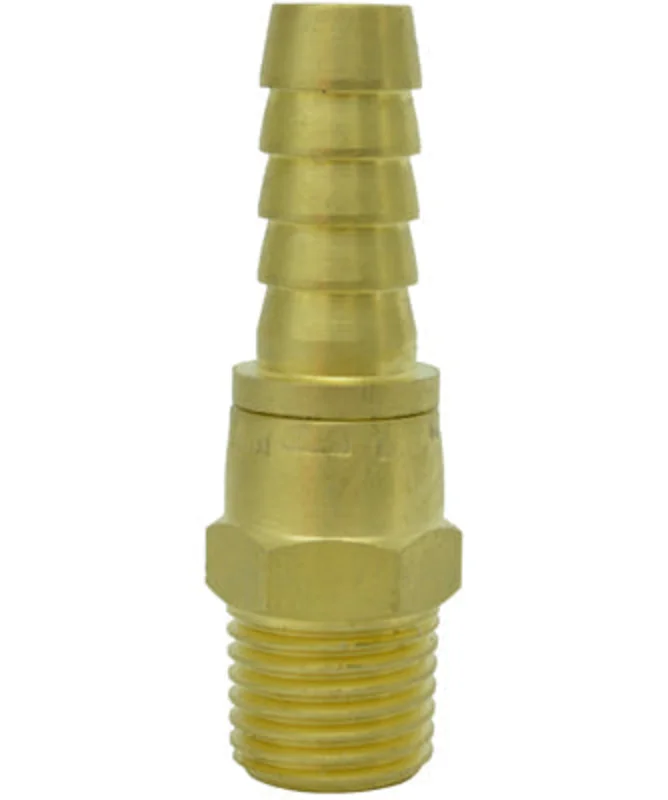 K-T Industries Full Port Brass Swivel End 1/4"M X 3/8"