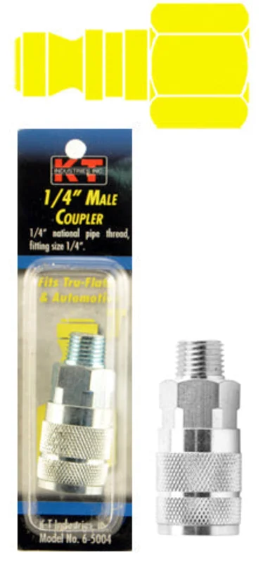 K-T Industries Tru-Flate 1/4'' Male Npt 1/4'' Coupler
