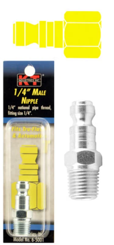 K-T Industries Tru-Flate 1/4'' Male Npt 1/4'' Nipple