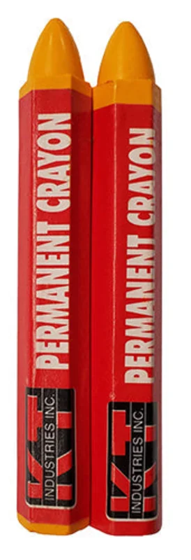 K-T Industries Yellow Permanent Crayon 2 Pk Yellow