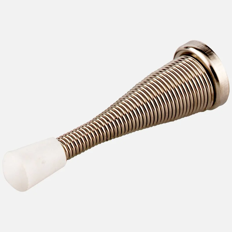 Kasaware Broad Base Spring Door Stop, 2-pack Nickel Finish Nickel Finish