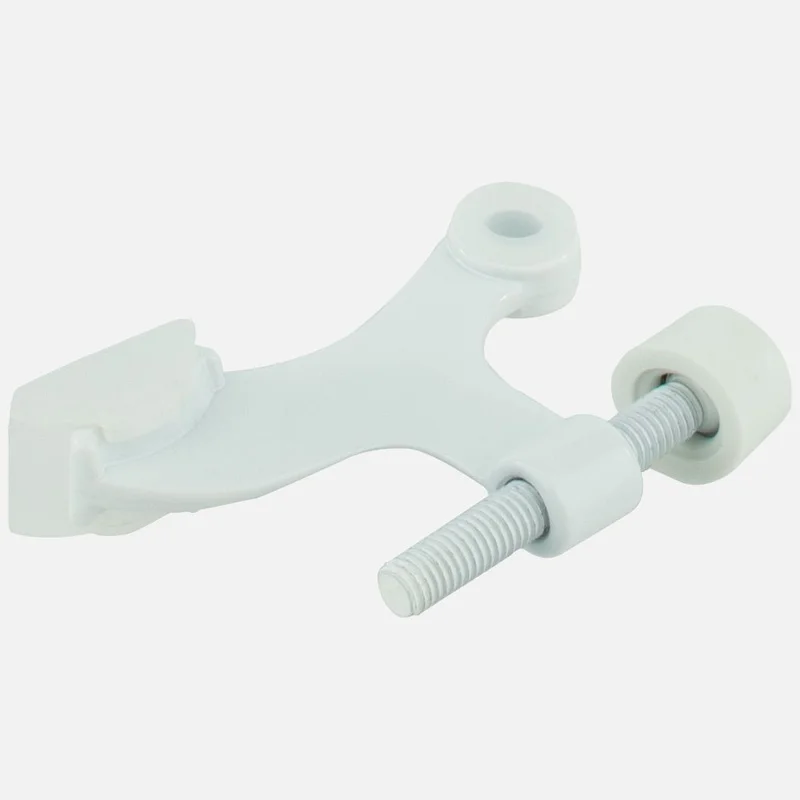 Kasaware Hinge Pin Door Stop with Adjustable Pad, 2-pack White Finish White Finish