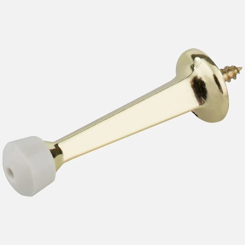 Kasaware Rigid Door Stop, 2-pack Polished Brass Finish Polished Brass Finish