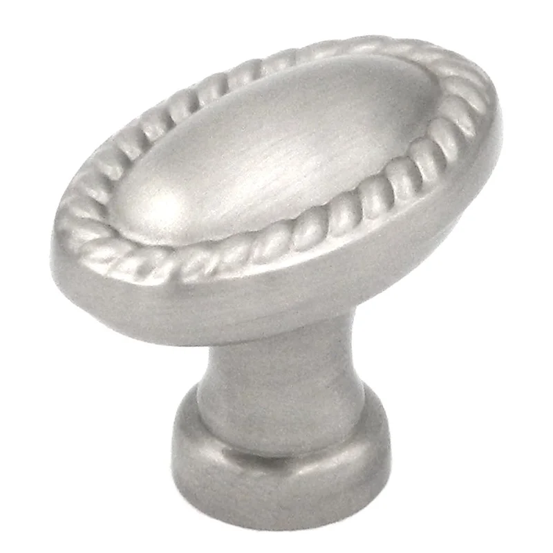 Keeler Annapolis Satin Nickel Oval 1 3/8" Solid Brass Cabinet Knob P404