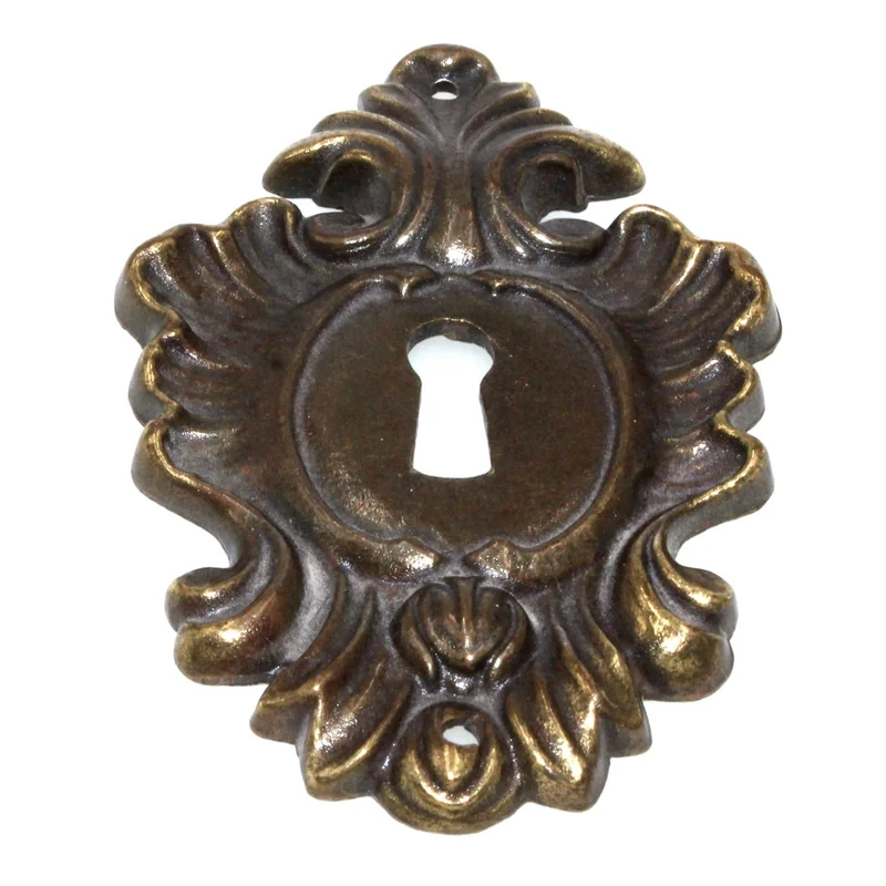 Keeler Brass Early American Victorian Keyhole Escutcheon Cover Brass N2576-9069