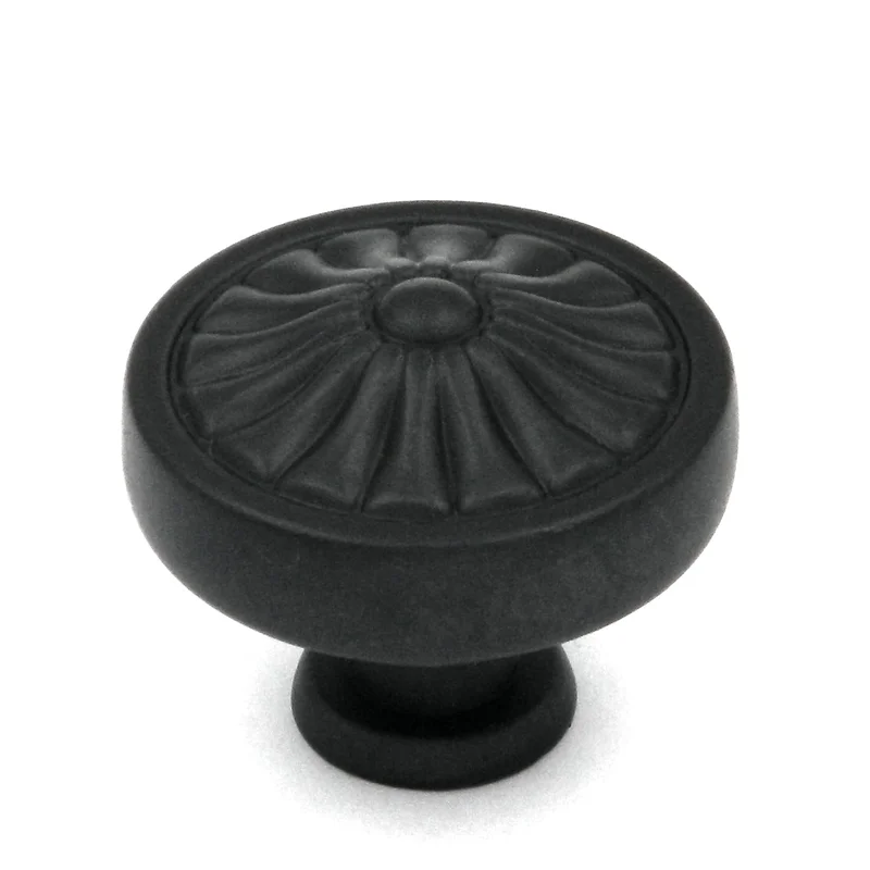 Keeler Charleston Blacksmith Black Iron 1 1/4" Cabinet Knob Pull 54982-9211