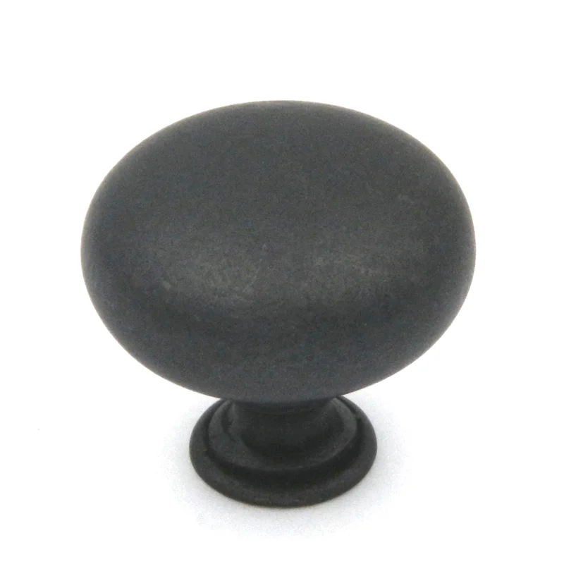 Keeler Charleston Blacksmith Black Iron 1 1/4" Cabinet Knob Pull PA1218-BI