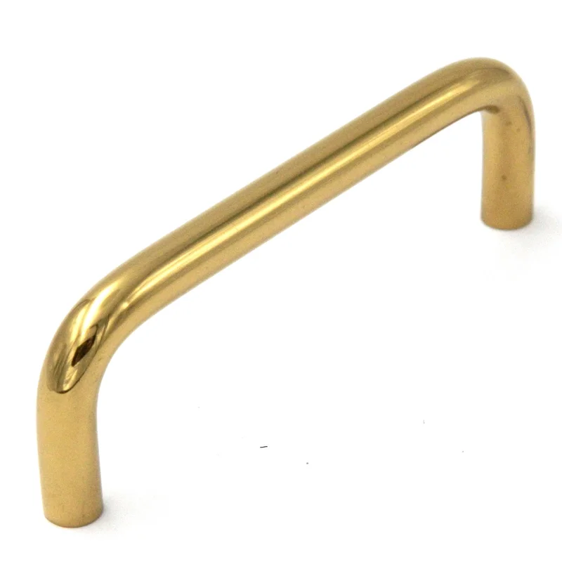 Keeler Polished Brass Cabinet or Drawer 3 1/2"cc Wire Pull Handle PW354-3