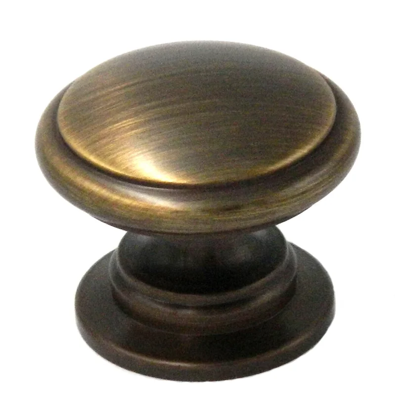 Keeler Power and Beauty Satin Dover Round Disc 1 1/4" Solid Brass Cabinet Knob K44-9013
