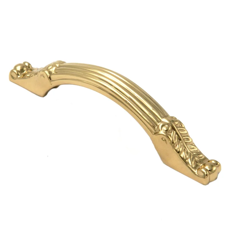 Keeler Richelieu F17 Polished Brass 3"cc Solid Brass Ornate Cabinet Handle Pull