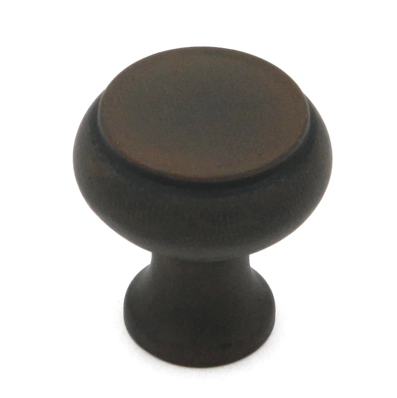 Keeler Rustic Iron 1 1/8" Flat Top Mushroom Round Cabinet Knob Pull 55044-9212