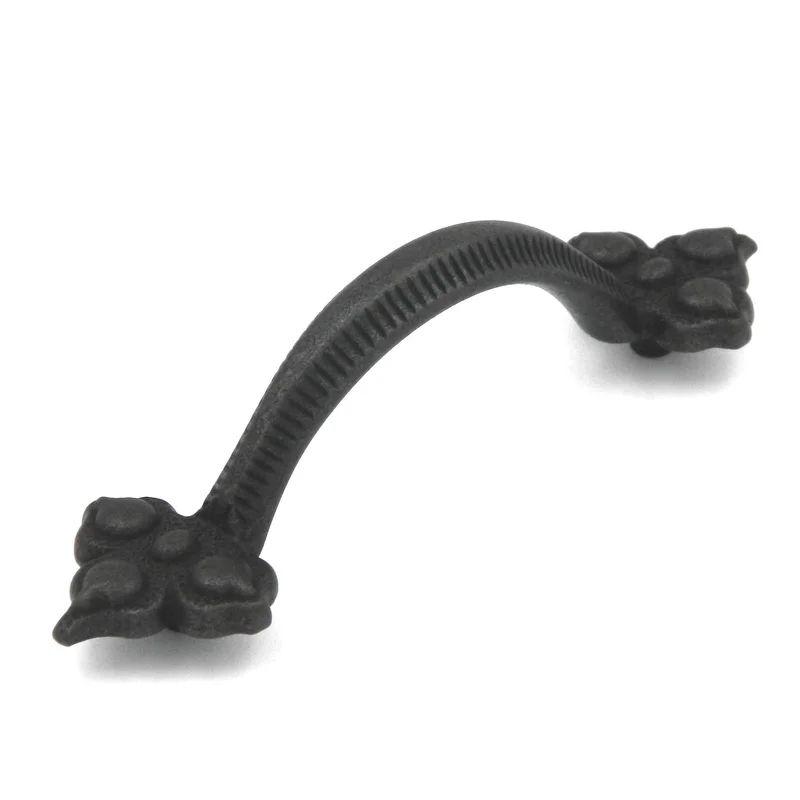 Keeler Spanish Gothic P3020-BMA Black Mist Antique 3"cc Solid Brass Cabinet Handle Pull