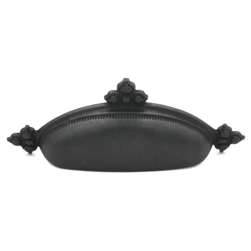 Keeler Spanish Gothic P3023-BMA Black Mist Antique 3",3 3/4"cc Solid Brass Cup Pull