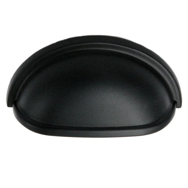 Keeler Wrought Iron Black Cabinet or Furniture Drawer 3"cc Cup Pull K743