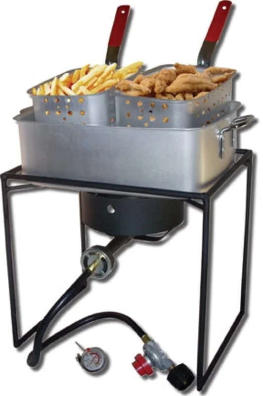 King Kooker 16 Rectangular Outdoor Cooker Package with Rectangular Fry Pan