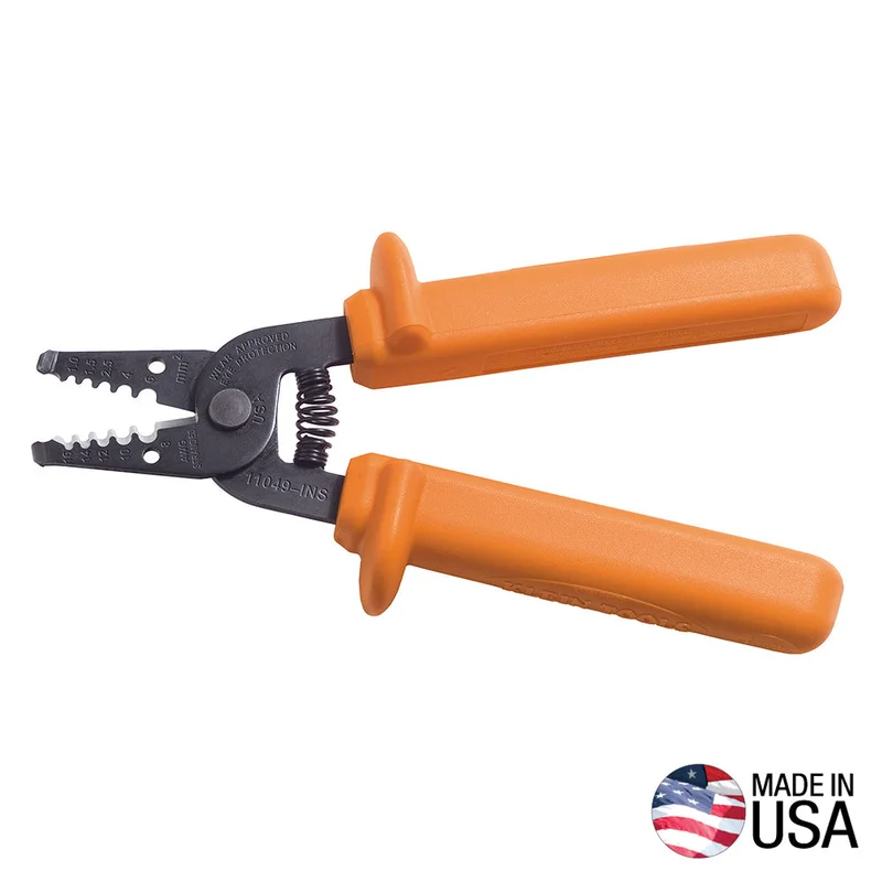 KLEIN 11049-INS Wire Stripper/Cutter 8-16 AWG Stranded