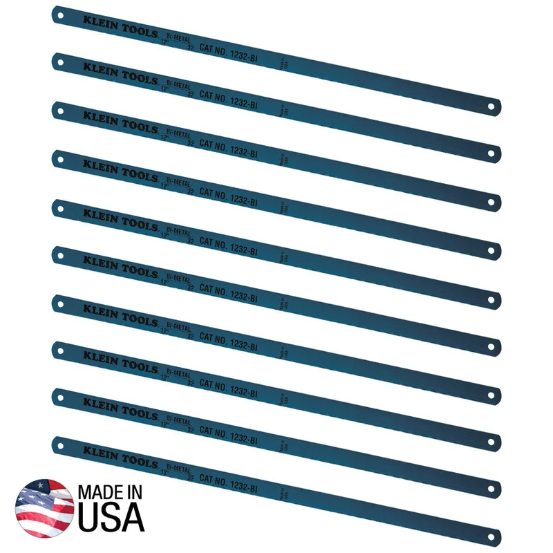 KLEIN 1232BI-P Bi-Metal Blades, 32 TPI, 12-Inch, 10-Pack
