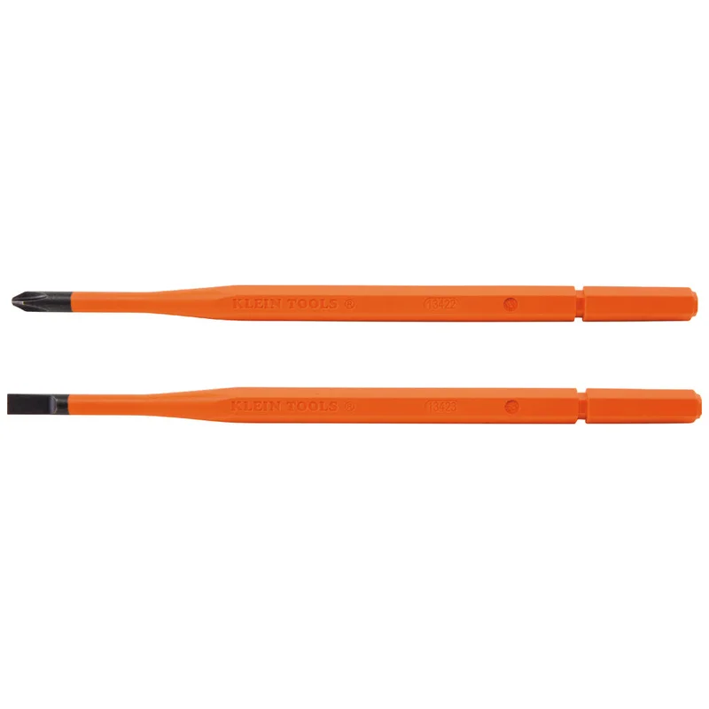 KLEIN 13156 Screwdriver Blades, Insulated Single-End, 2-Pack