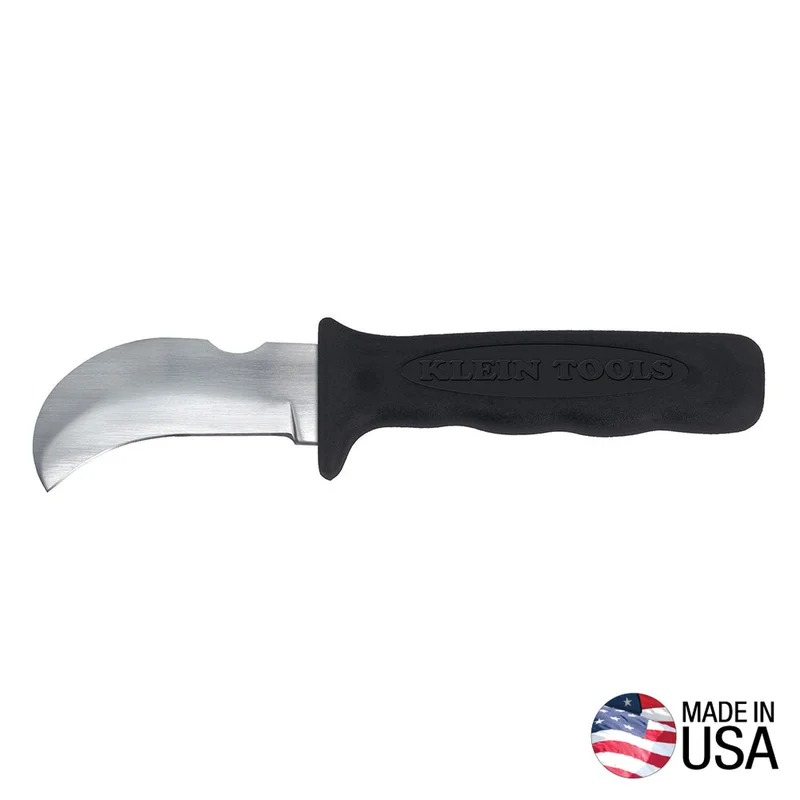 KLEIN 1570-3LR Lineman's Skinning Knife with Hook Blade and Notch