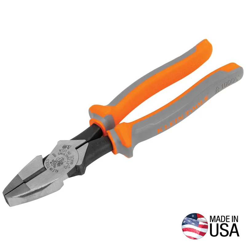 KLEIN 2139NERINS Insulated Pliers, Side Cutters, 9-Inch