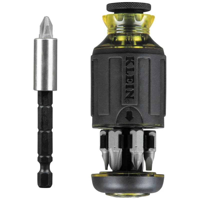 KLEIN 32308 8-in-1 Multi-Bit Adjustable Length Stubby Screwdriver
