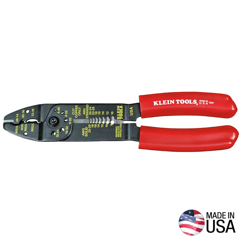 Klein Multi Tool, Stripper, Crimper, Wire Cutter, 8-22 AWG 1001