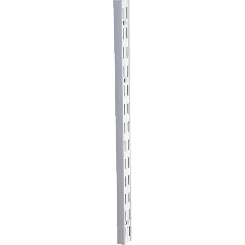 Knape & Vogt 82 Series 48 In. White Steel Heavy-Duty Double-Slot Shelf Standard