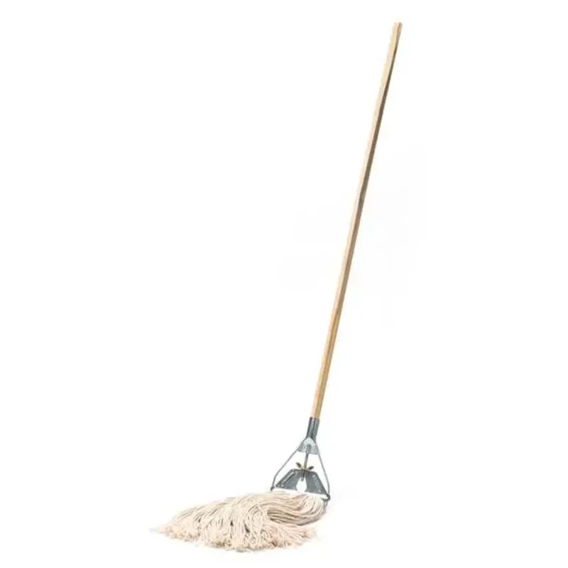 Laitner Brush Company No. 24 Assembled Cut Cotton Wet Mop Head, 60" Wood Handle