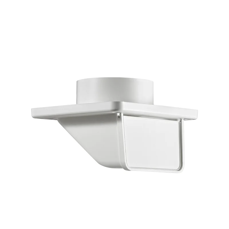 Lambro Industries White Plastic Soffit Exhaust Dryer Vent Damper