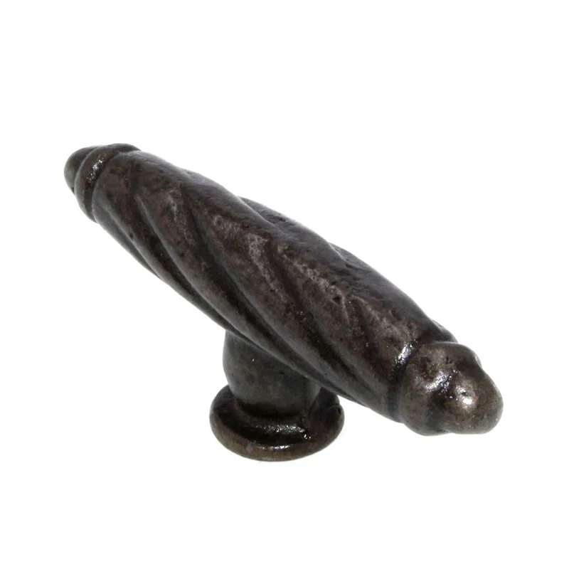Laurey Classico Pewter 2 3/4" Twist T-Bar Cabinet Knob 58506