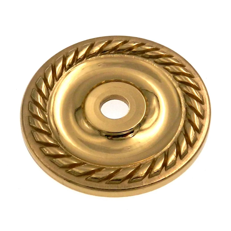 Laurey Landcaster Hand Polished Brass 1 1/2" Solid Brass Knob Backplate 42301