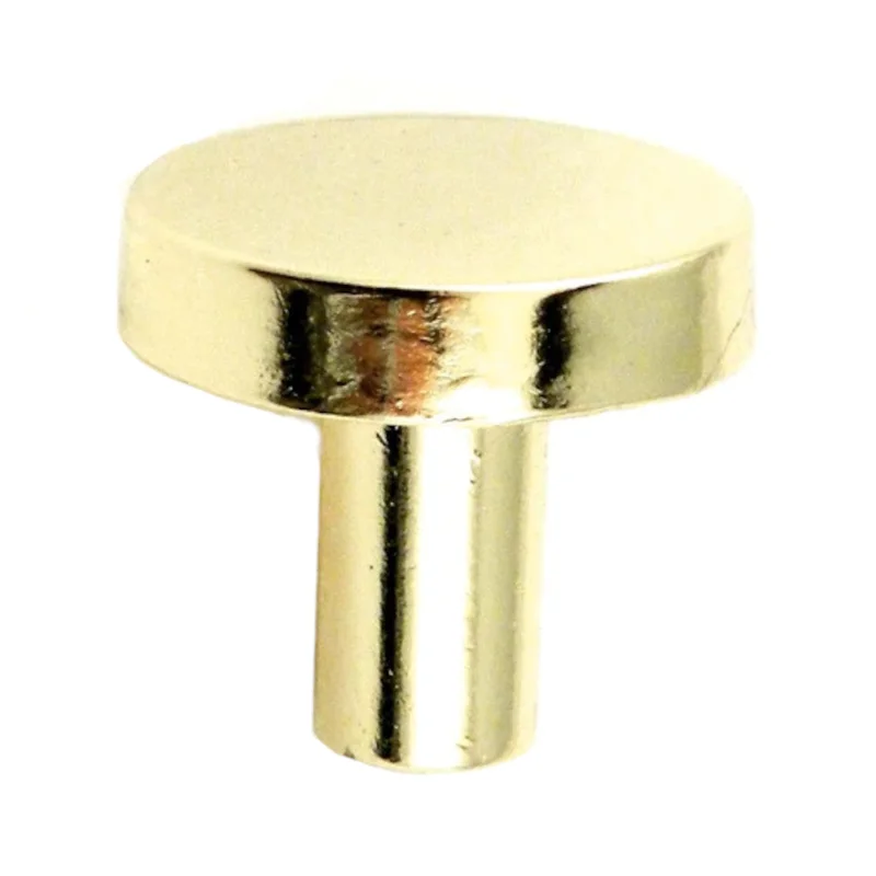 Laurey Laurey Arch Polished Brass Polished Brass Round Flat-Top 7/8" Cabinet Knob 34437