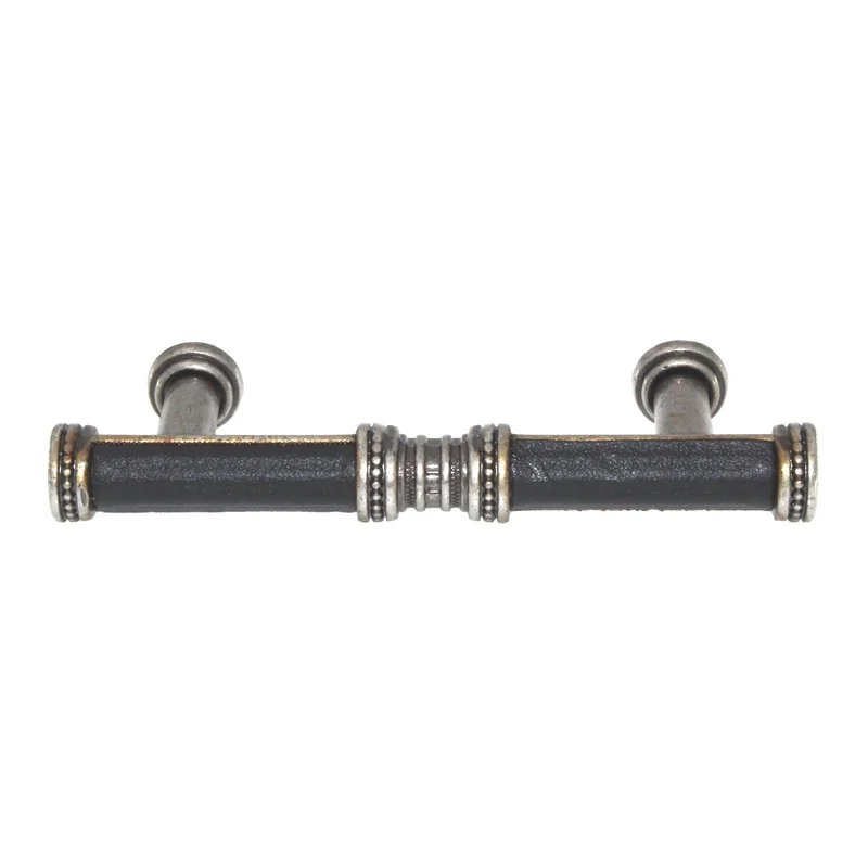 Laurey Sirocco 3" Ctr Cabinet Bar Pull Silverado Black Leather Center 59815