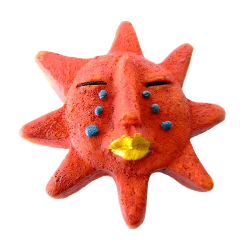 Laurey Whim-Z Fantasia 2" Hand-Painted Red Novelty Weeping Sun Drawer Knob 83075