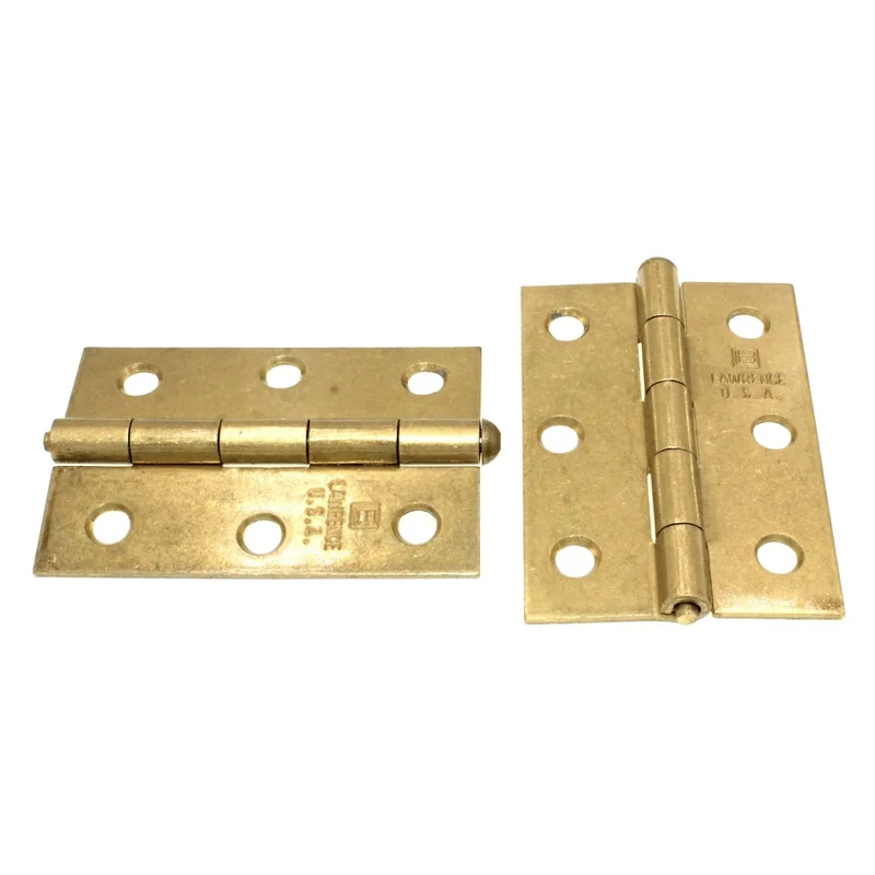Lawrence Brothers 2 1/2" x 1 3/4" Loose Pin Narrow Hinges 2 Pack D820S-DB
