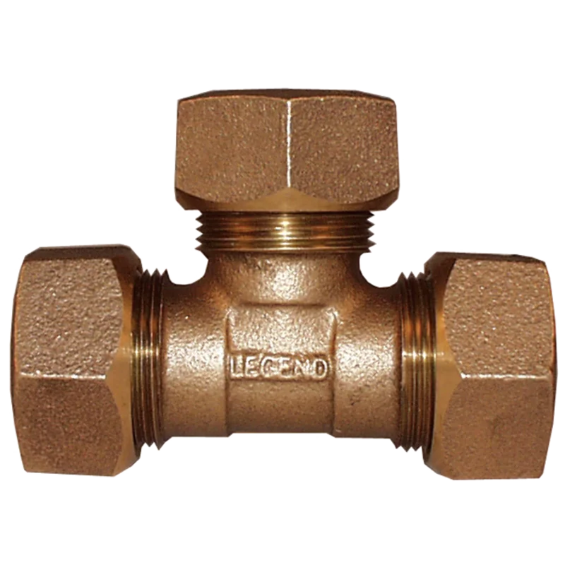 Legend Valve 313-434NL No Lead Bronze Ring Compression X Ring Compression X Ring Compression Tee 3/4" T4451NLCompxcompxcomp