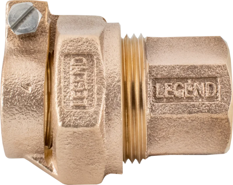 Legend Valve & Fitting 313-280NL 1 inch Pack x 3/4 inch Fpt Adapter, No Lead Bronze Pack Joint X Fnpt Coupling