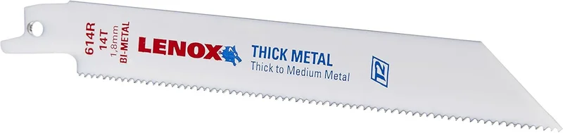 LENOX 20371966R5 Tools Demolition Reciprocating Saw Blade with Power Blast Technology, Bi-Metal, 9-inch, 6 TPI, 5/PK
