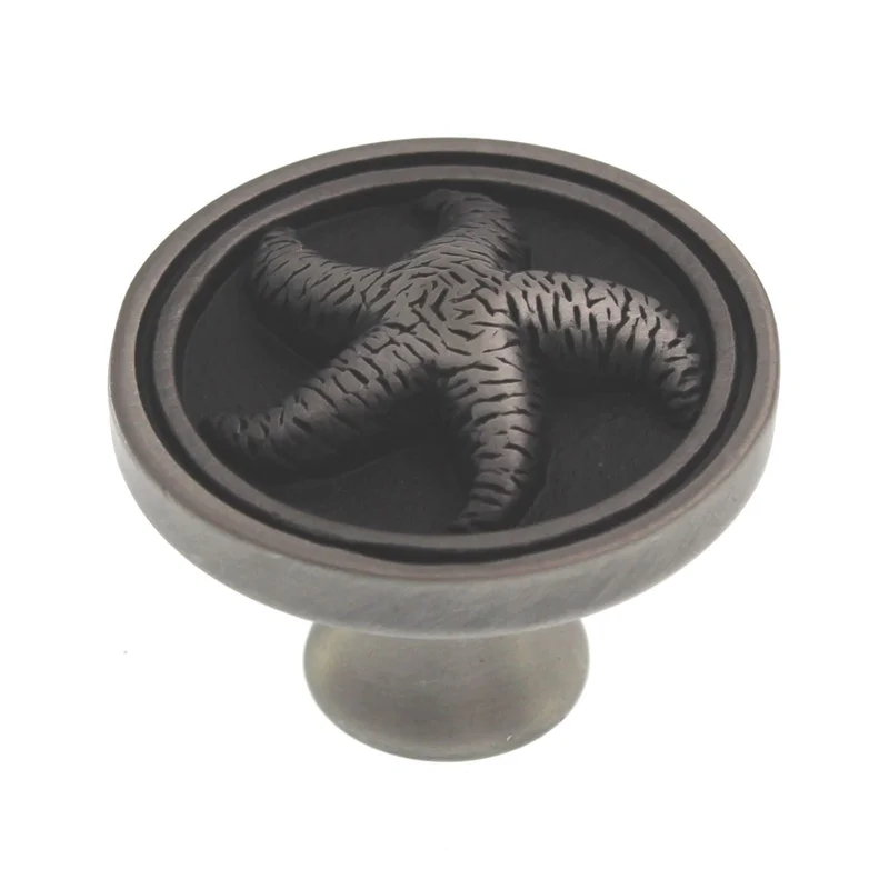 Liberty 1 3/8" Cabinet Knob Starfish Brushed Satin Nickel PBF657-BSP-C