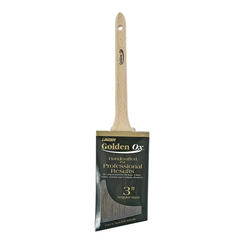 Linzer Golden Ox Very Fine Chinese Bristle 3 Angled Sash Paint Brush