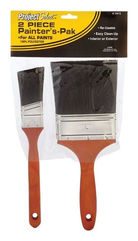 Linzer Paint Brush Set Professional Grade Polyester All Paints 2 Piece 1-1/2 "