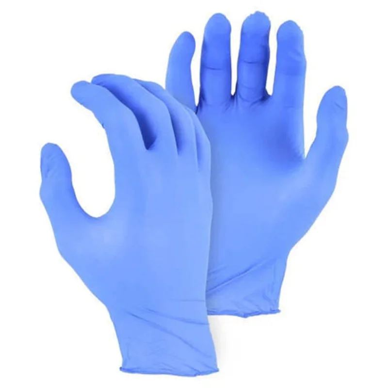 Majestic 3272/10 Disposable Exam Grade Nitrile Glove, Powder-Free Large