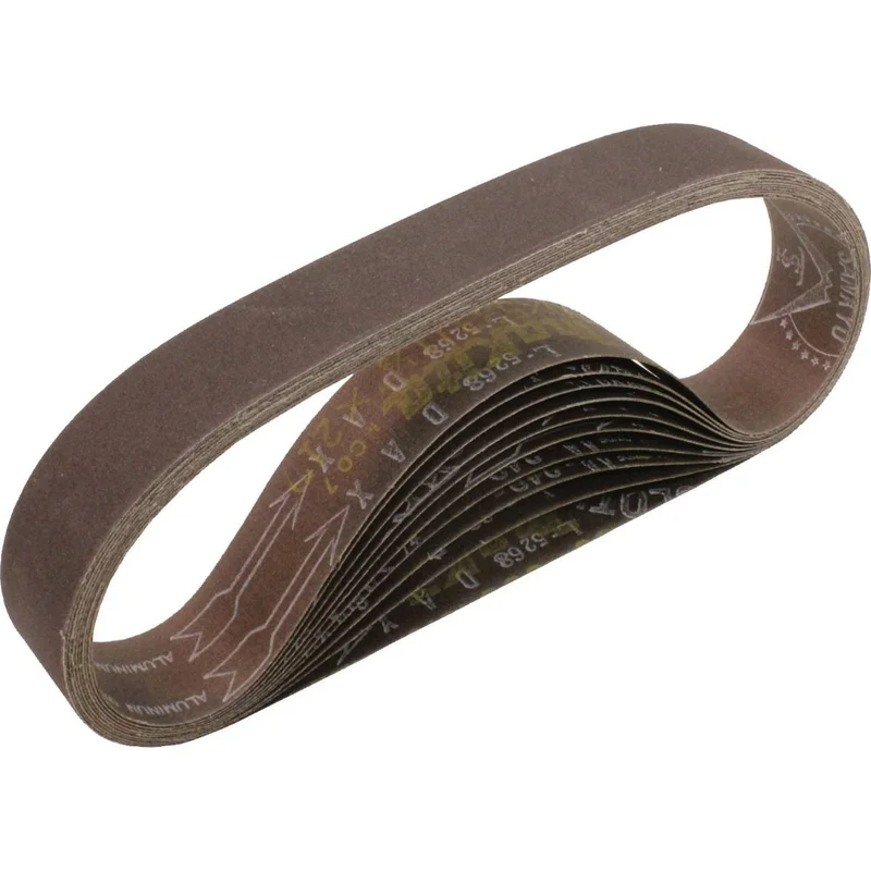 MAKITA 742305-9 1-1/8" x 21" Abrasive Belt, 120 Grit 10/pk