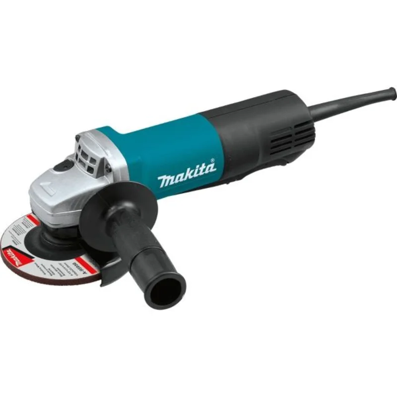 MAKITA 9557PBX1 4-1/2" PADDLE SWITCH GRINDER W/ BLADES, CASE